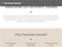 Tablet Screenshot of farnhamstoves.com